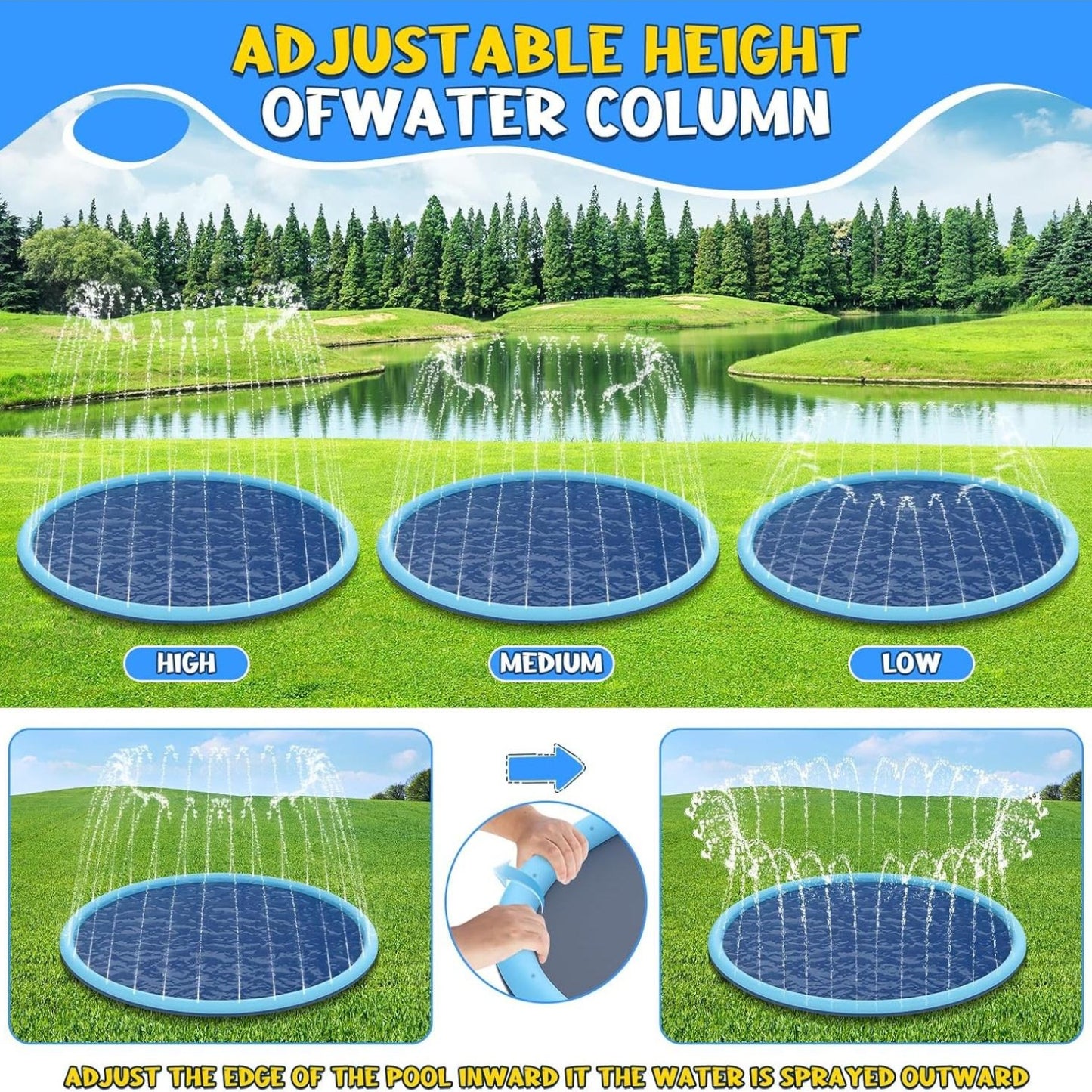 SPLASHBUDDY – Oversized Sprinkler Pool Mat