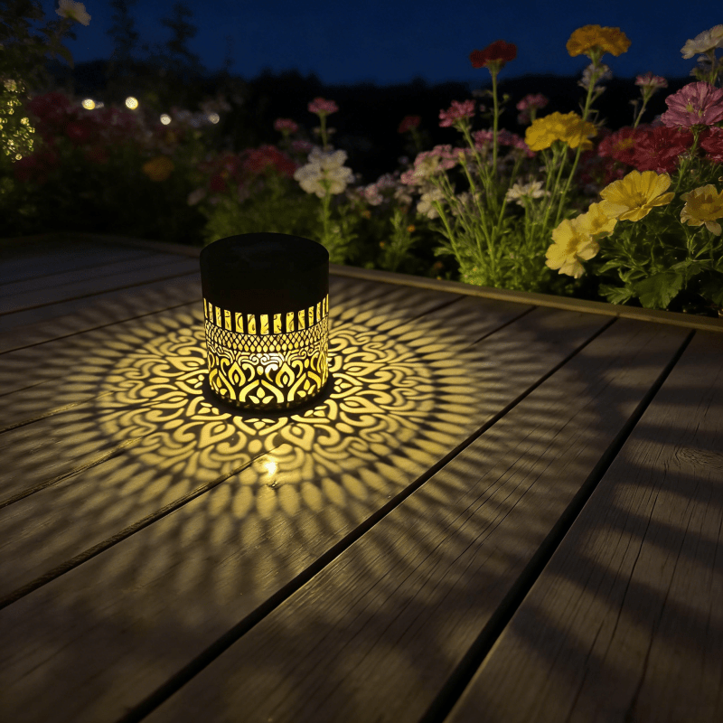 MANDALUX – Solar Projection Lamp for Elegant Outdoor Ambience