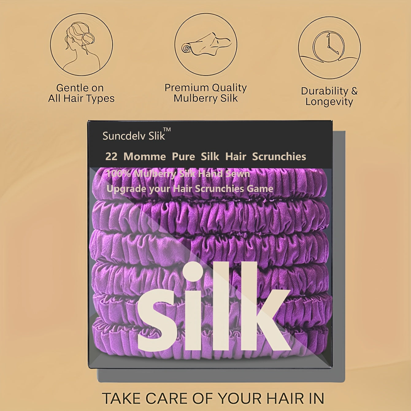 HAIRNOVA – 6-Pack Minimalist Hair Ties for Everyday Styling