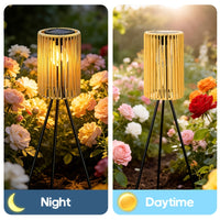 RATTANORA – Handwoven Solar Floor Lamp