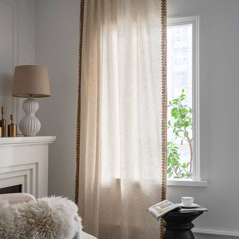 SHADEARIA – Bohemian Beige Semi-Blackout Curtains for Relaxed Home Styling