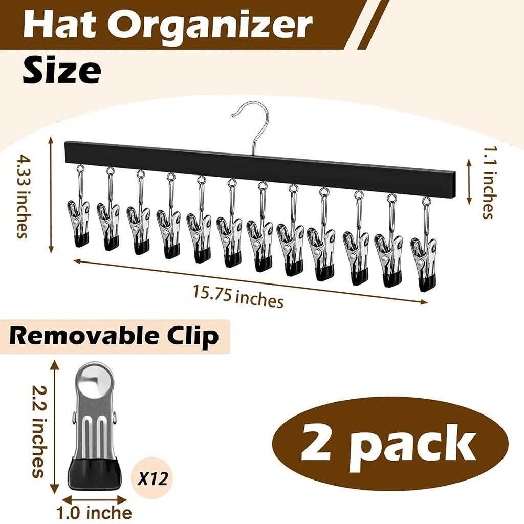 HATCLIP – Hutorganizer mit 12 Clips für einfachen Zugriff auf Ihre Sammlung