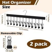 HATCLIP – Hutorganizer mit 12 Clips für einfachen Zugriff auf Ihre Sammlung