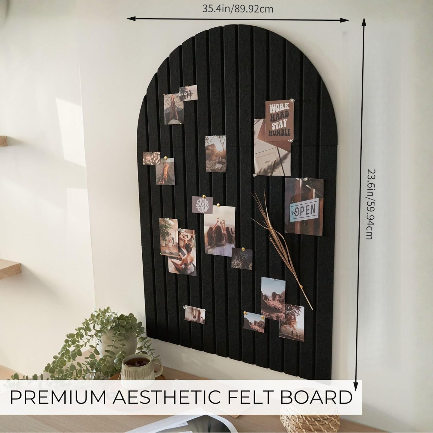 FELTOVA – Large Arched Felt Board for Stylish Wall Displays