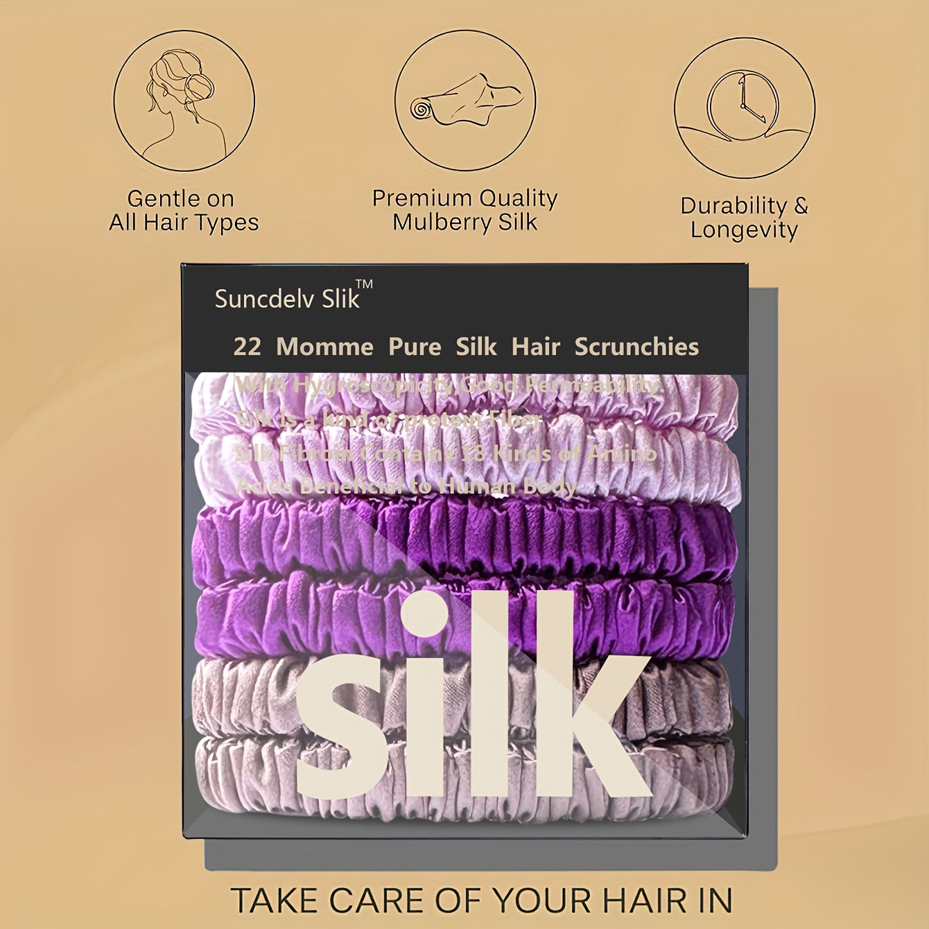 HAIRNOVA – 6-Pack Minimalist Hair Ties for Everyday Styling