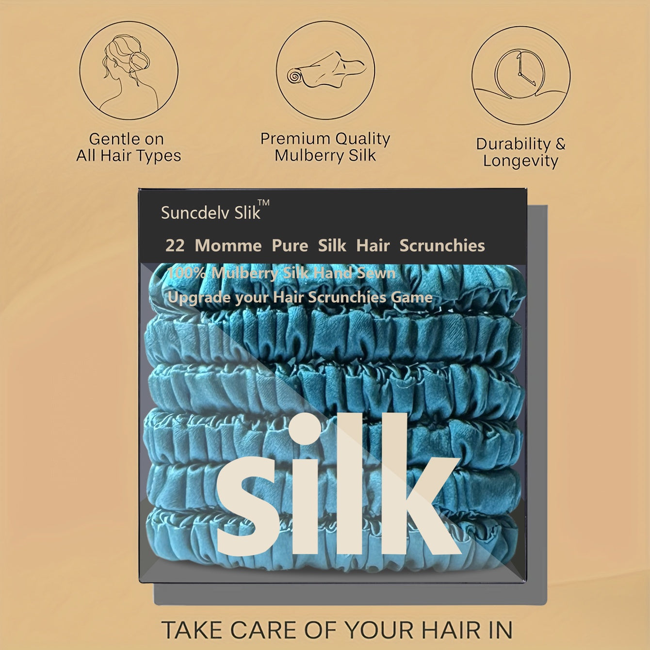 HAIRNOVA – 6-Pack Minimalist Hair Ties for Everyday Styling