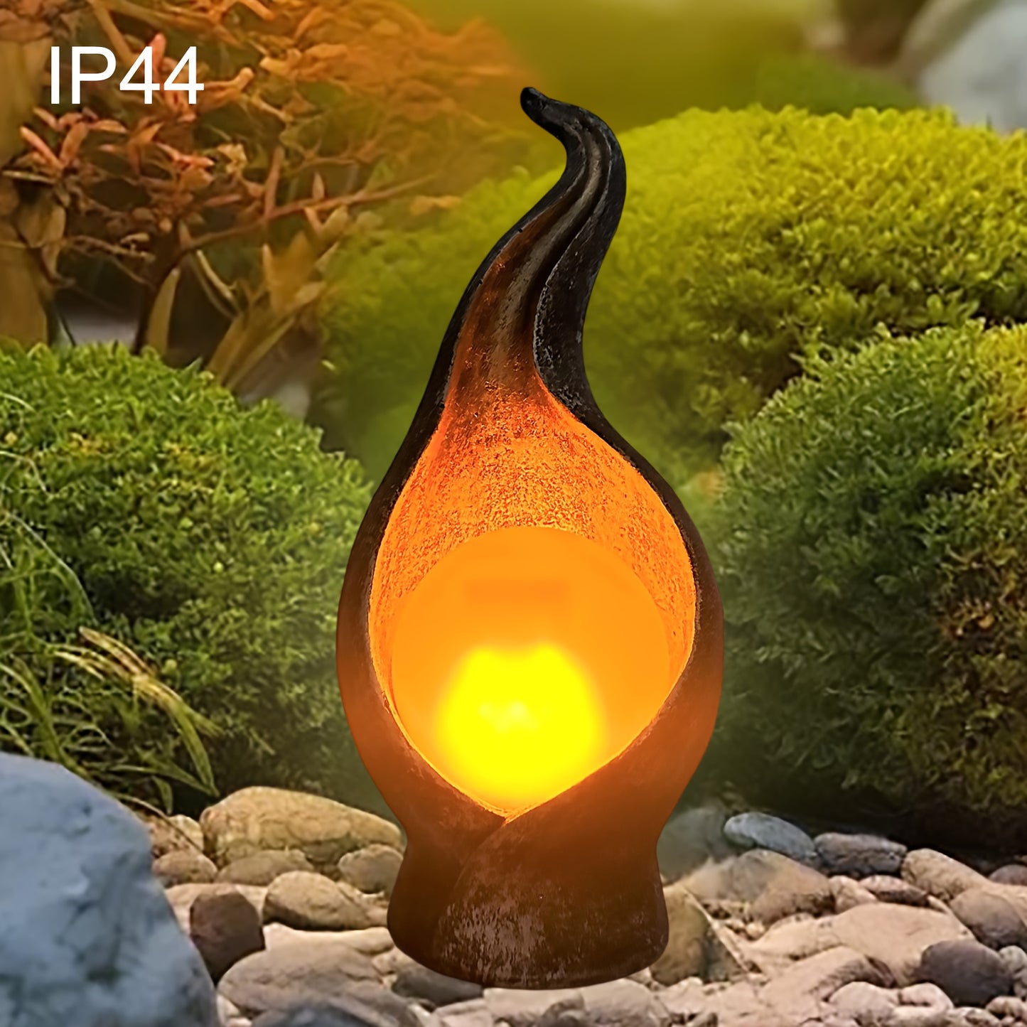 FLAMESTATUE – Solar Flame Garden Lamp