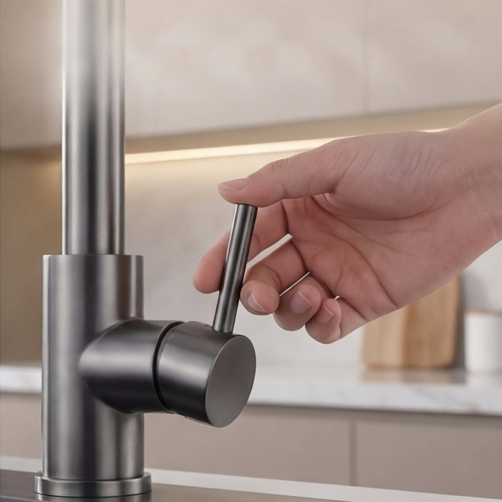 STREAMVEX – Pull Out Sink Faucet with Modern Stainless Design