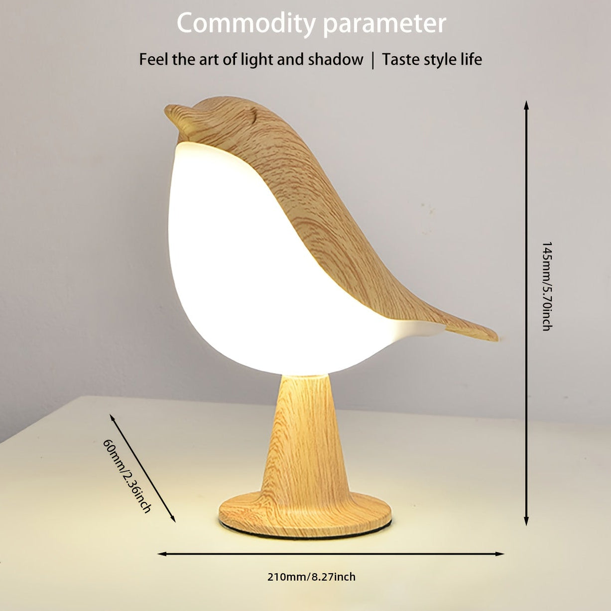 CHIRPLUME – Minimalist Bird Lamp for Cozy Holiday Home Decoration