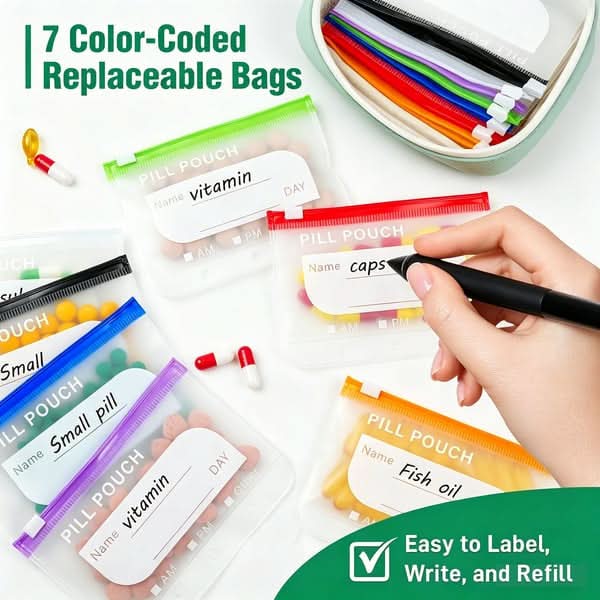DOSEPACK – Travel Pill Organizer Bag Set for Easy Packing