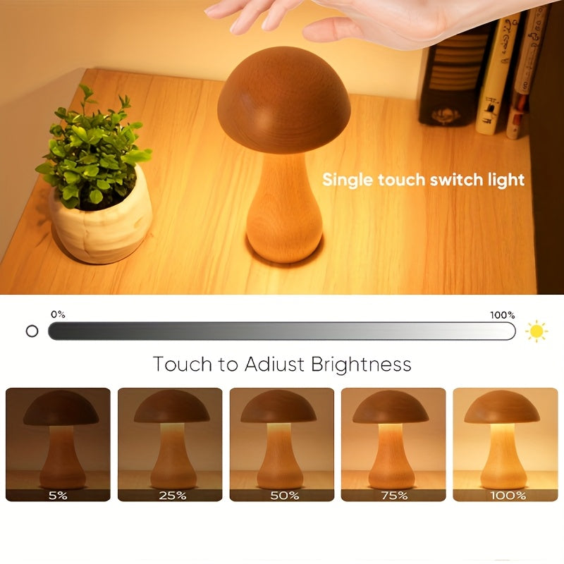 MUSHGLOW – Dimmable Mushroom Table Lamp