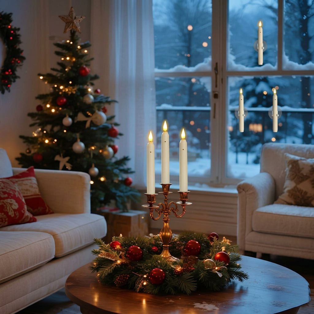 FLICKERELIA – Candele da finestra LED senza fiamma per una calda luce serale