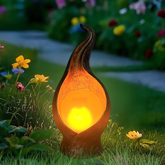 FLAMESTATUE – Solar Flame Garden Lamp