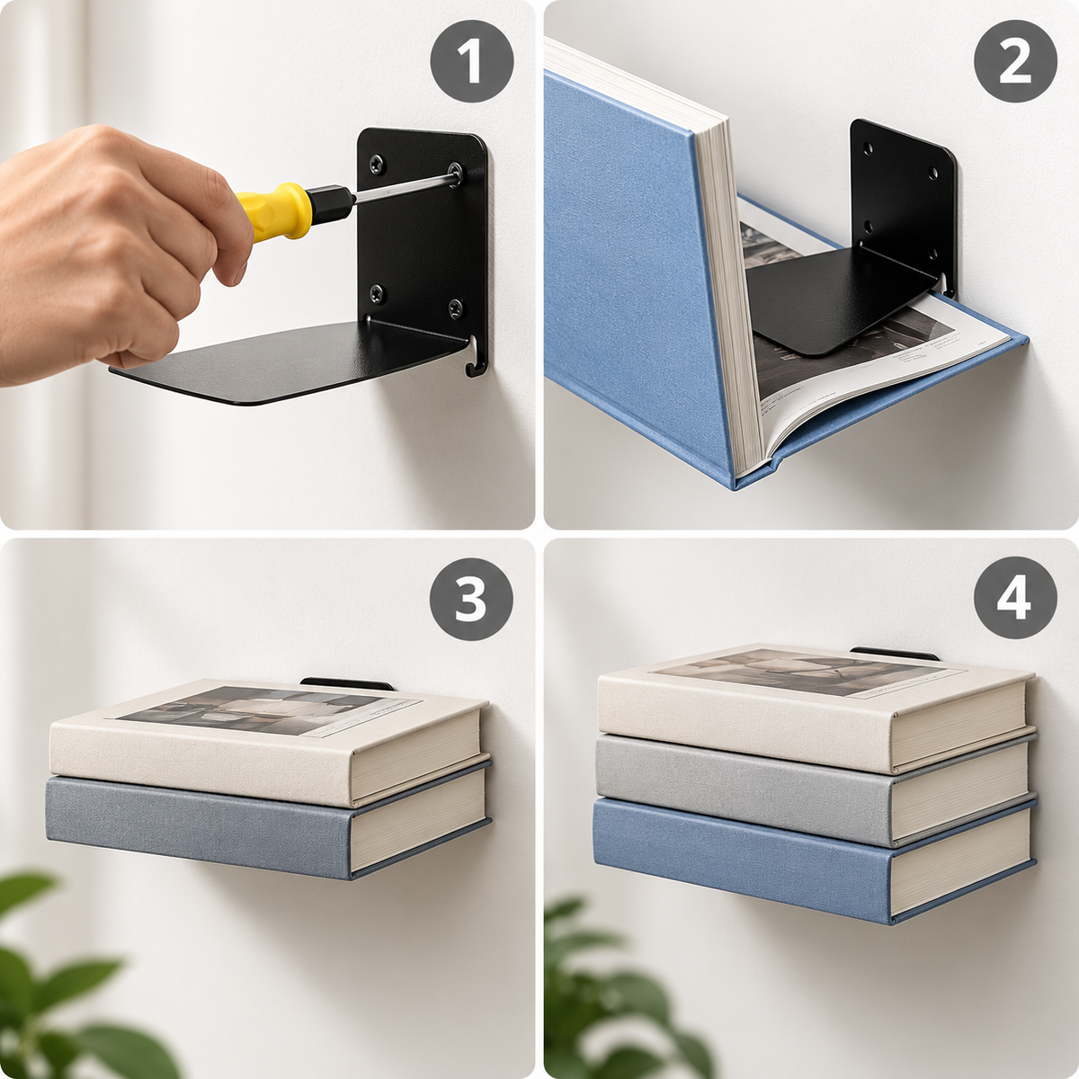 BOOKLOFT – Floating Book Shelf for Space-Saving Storage