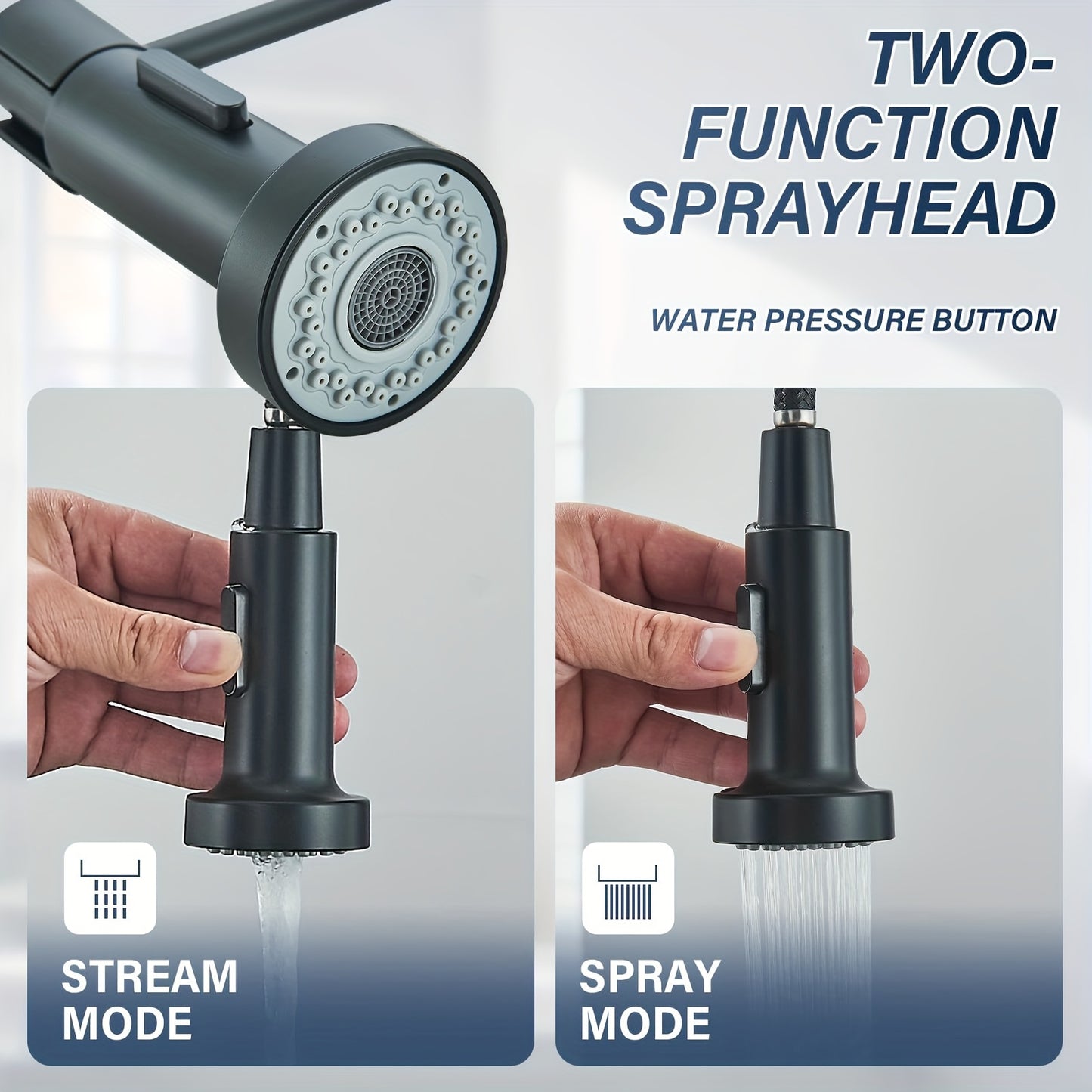 NOIRFLEX – Pull Down Kitchen Mixer for Contemporary Sink Spaces