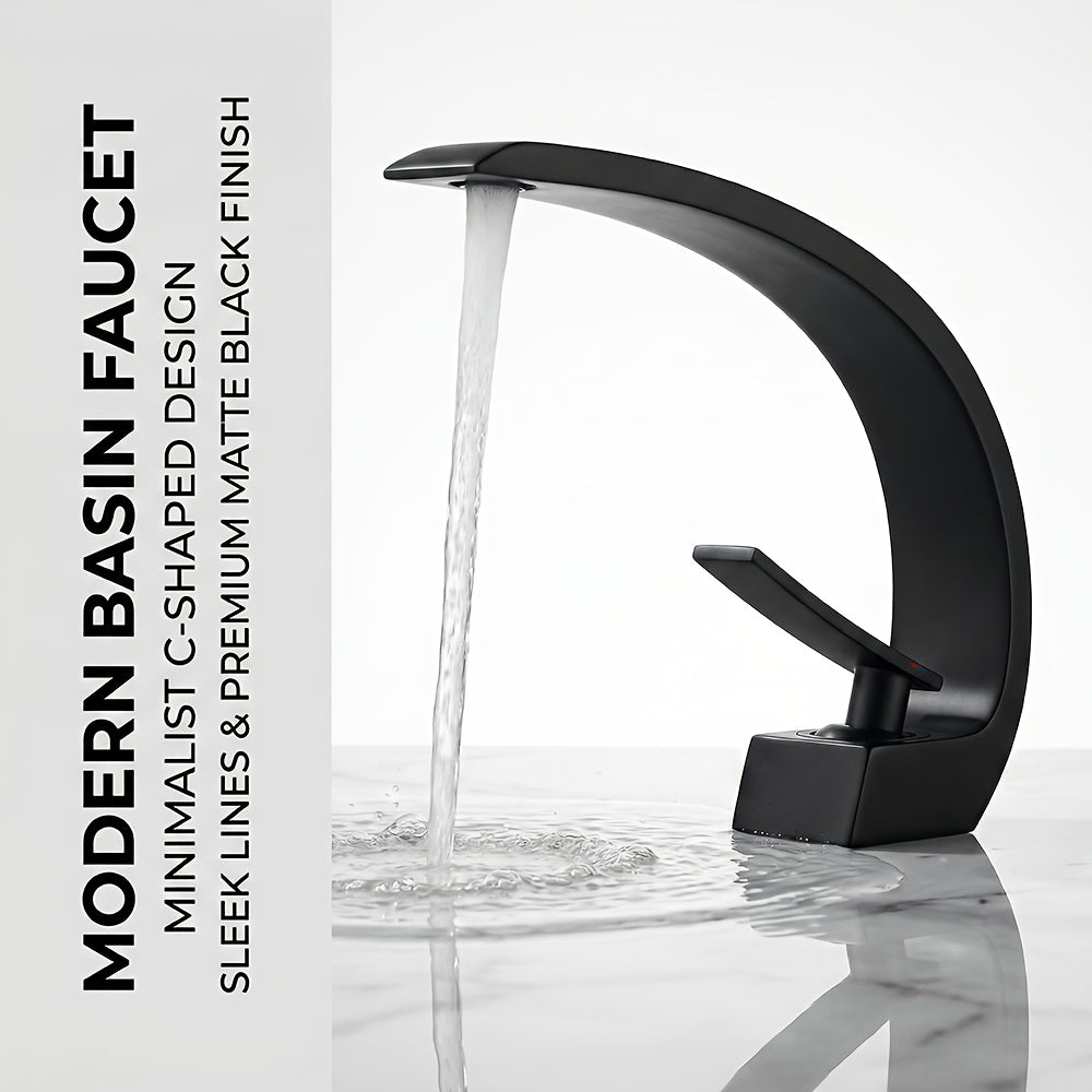 NORDIFLOW - Black Brass Basin Faucet