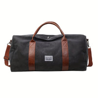 DUFFELLIVA – Washed Vintage Weekender Bag with Multi-Purpose Storage