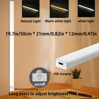 MOTIONLUX - Smart motion sensor LED night light with USB rechargeable battery and adjustable brightness