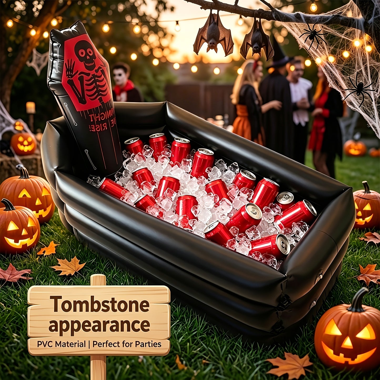 Gravemora - Inflatable Halloween Tombstone Party Cooler
