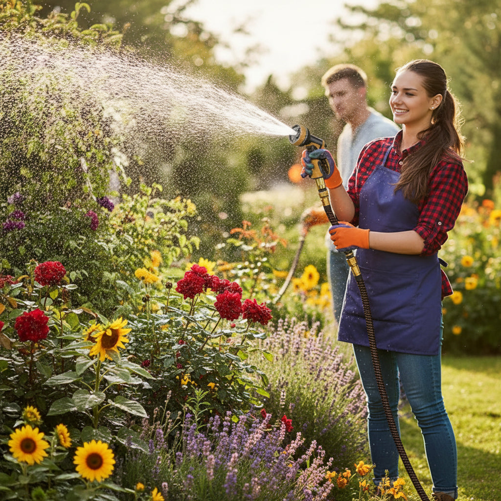 FLEXINOZZ – Garden Hose with 10 Spray Modes for Outdoor Cleaning