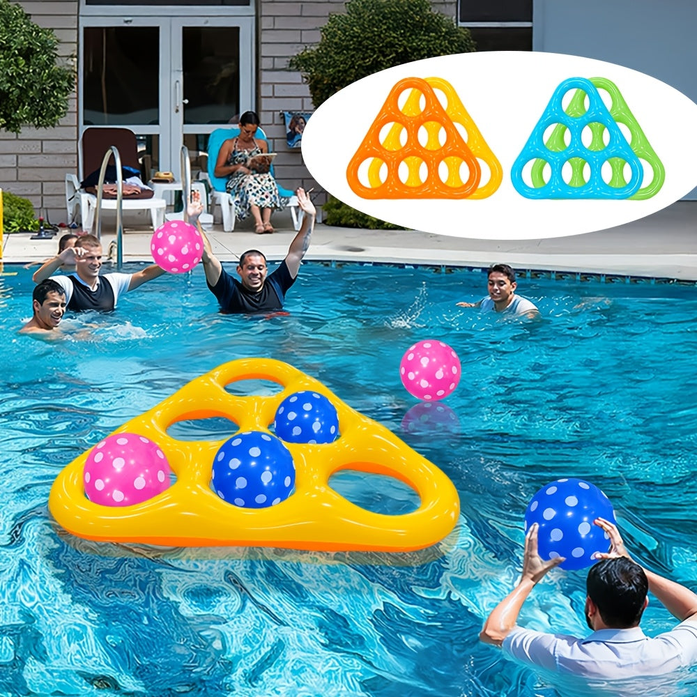 POOLPLAY – Inflatable Triangle Throw Game for Interactive Water Fun