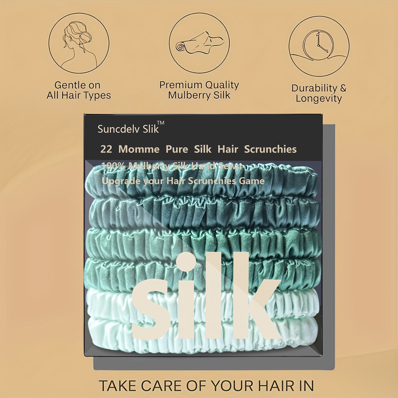 HAIRNOVA – 6-Pack Minimalist Hair Ties for Everyday Styling