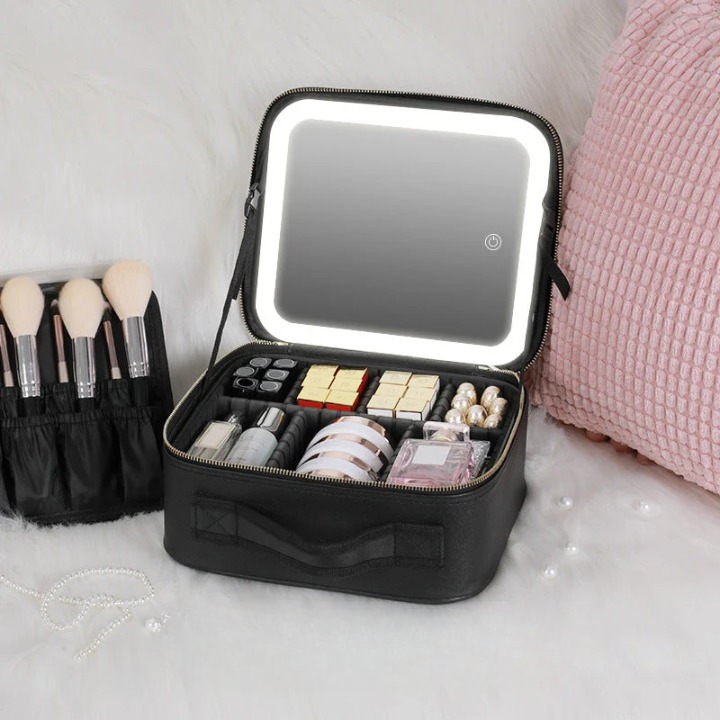 GLOWTOTE – LED Mirror Cosmetic Bag for Organized Beauty Essentials