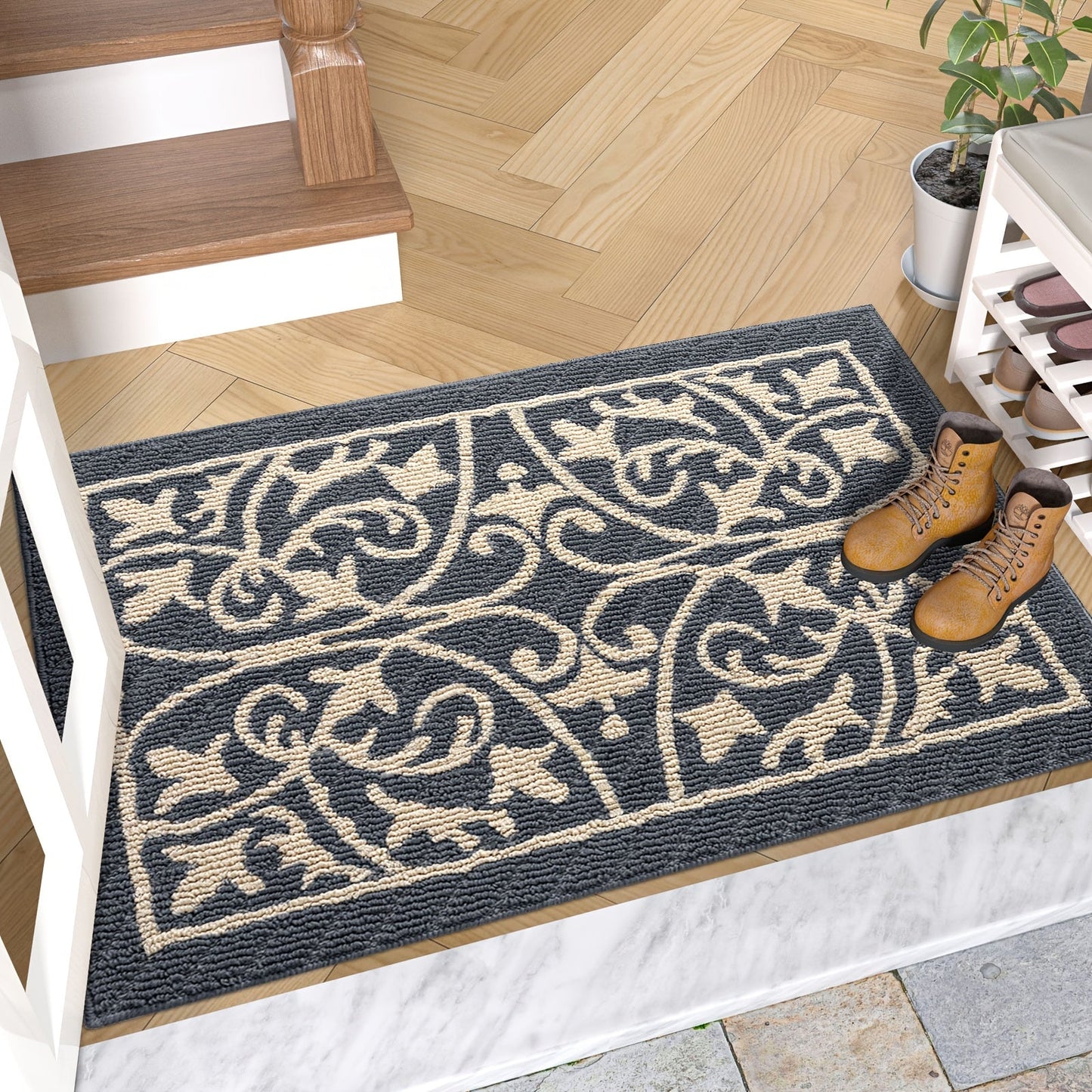 FLOORGUARD - Low profile non-slip indoor entryway mat for clean and safe floors