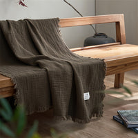 FRINGELIVA – Elegant Fringe Blanket for Stylish Home Relaxation