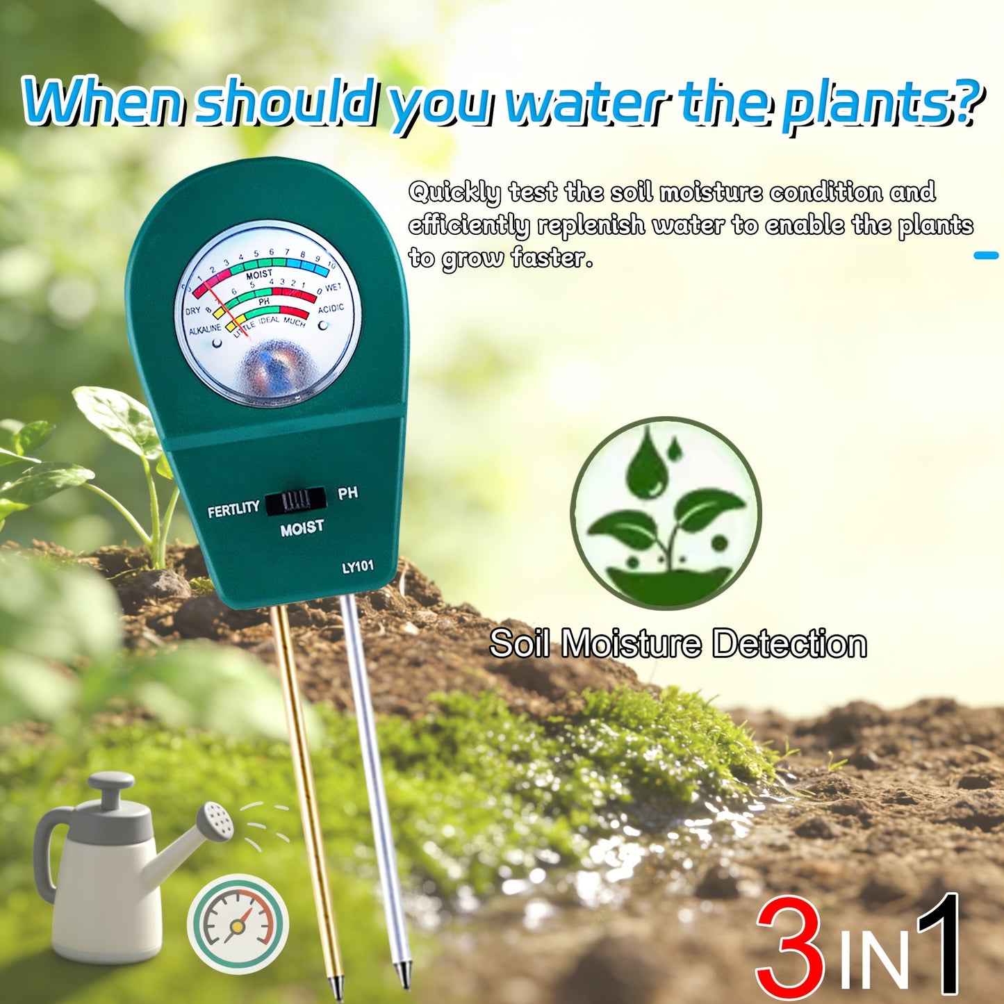 SOILTRIO – Three Way Garden Soil Tester