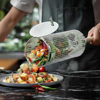 SIZZLEFLOW – BBQ Grill Basket for Smooth Flipping & Cooking Control