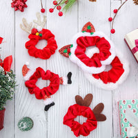 HOLLYTWIST – 10-Piece Christmas Scrunchie Set for Christmas Cheer