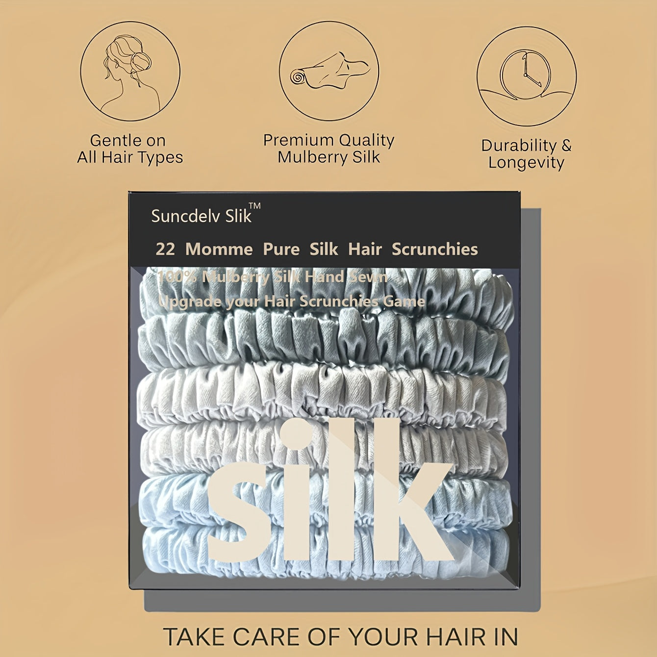 HAIRNOVA – 6-Pack Minimalist Hair Ties for Everyday Styling