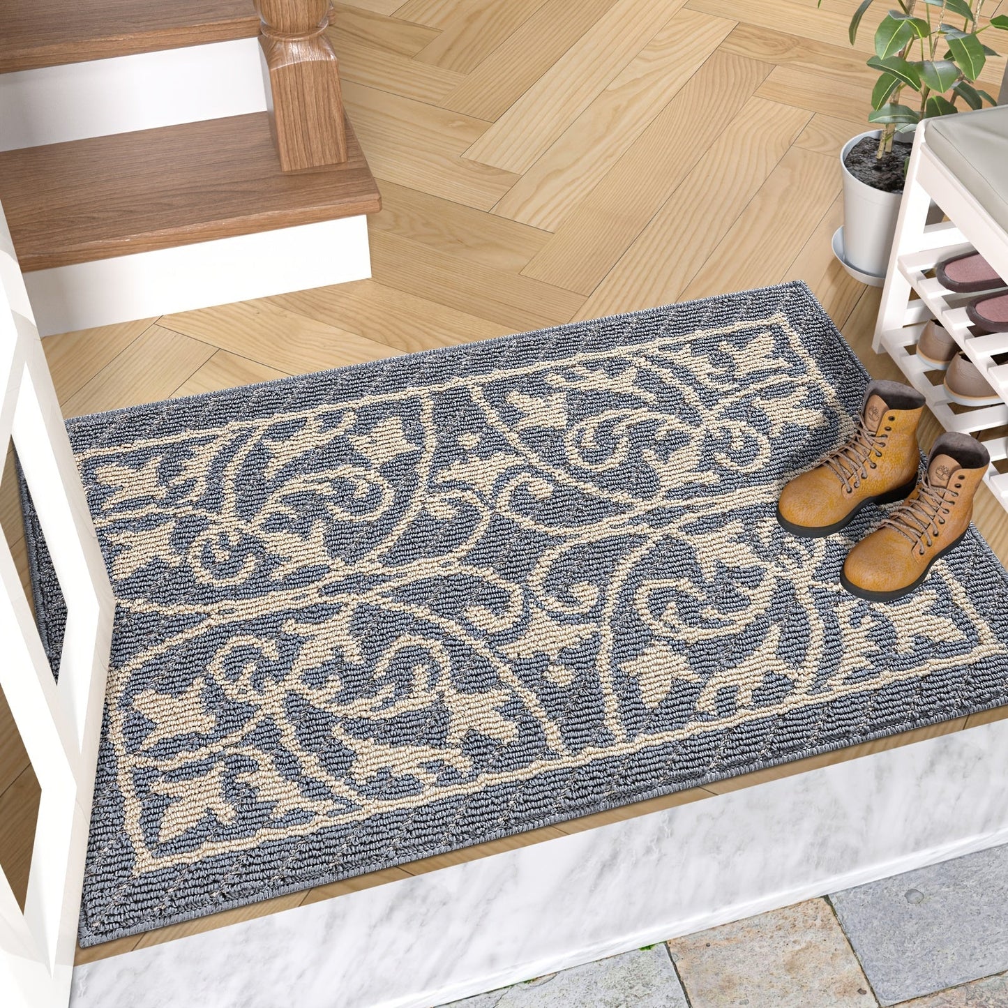 FLOORGUARD - Low profile non-slip indoor entryway mat for clean and safe floors
