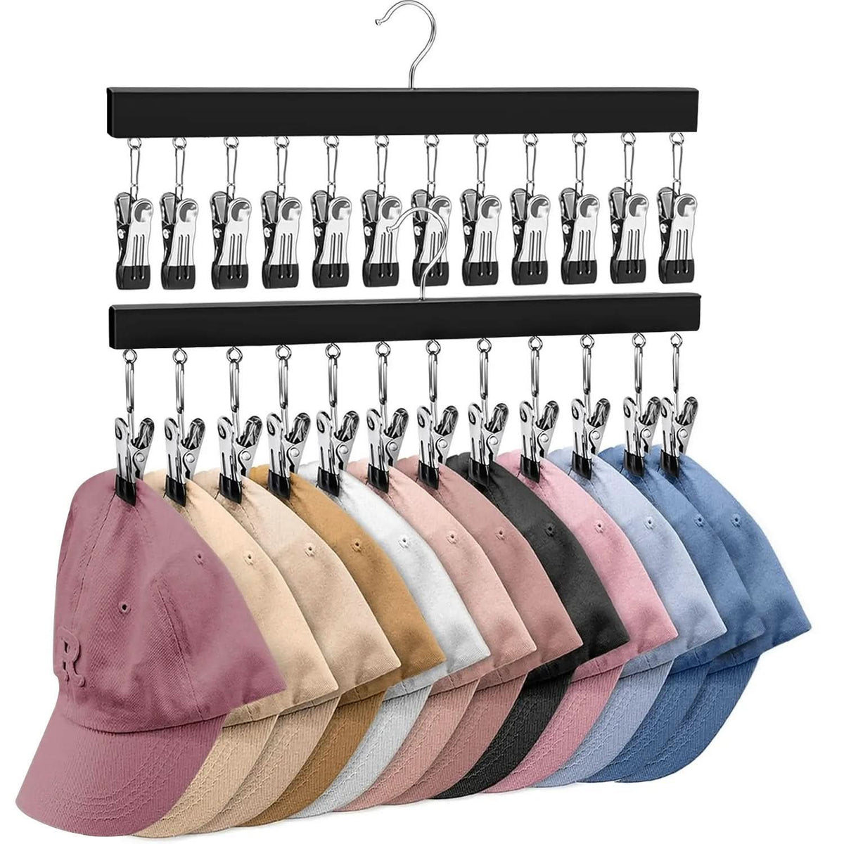 HATCLIP – Hutorganizer mit 12 Clips für einfachen Zugriff auf Ihre Sammlung