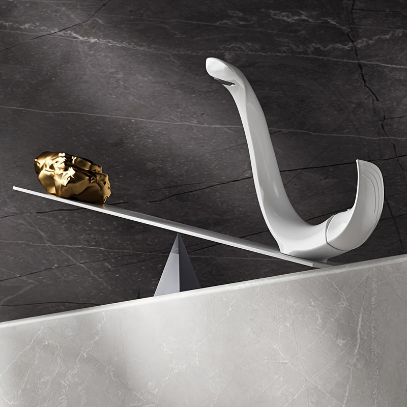 CURVORA - White C-Shaped Basin Faucet