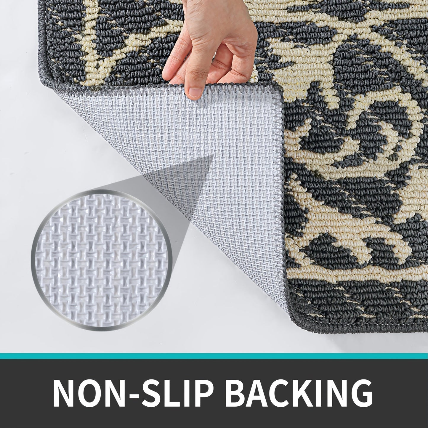 FLOORGUARD - Low profile non-slip indoor entryway mat for clean and safe floors