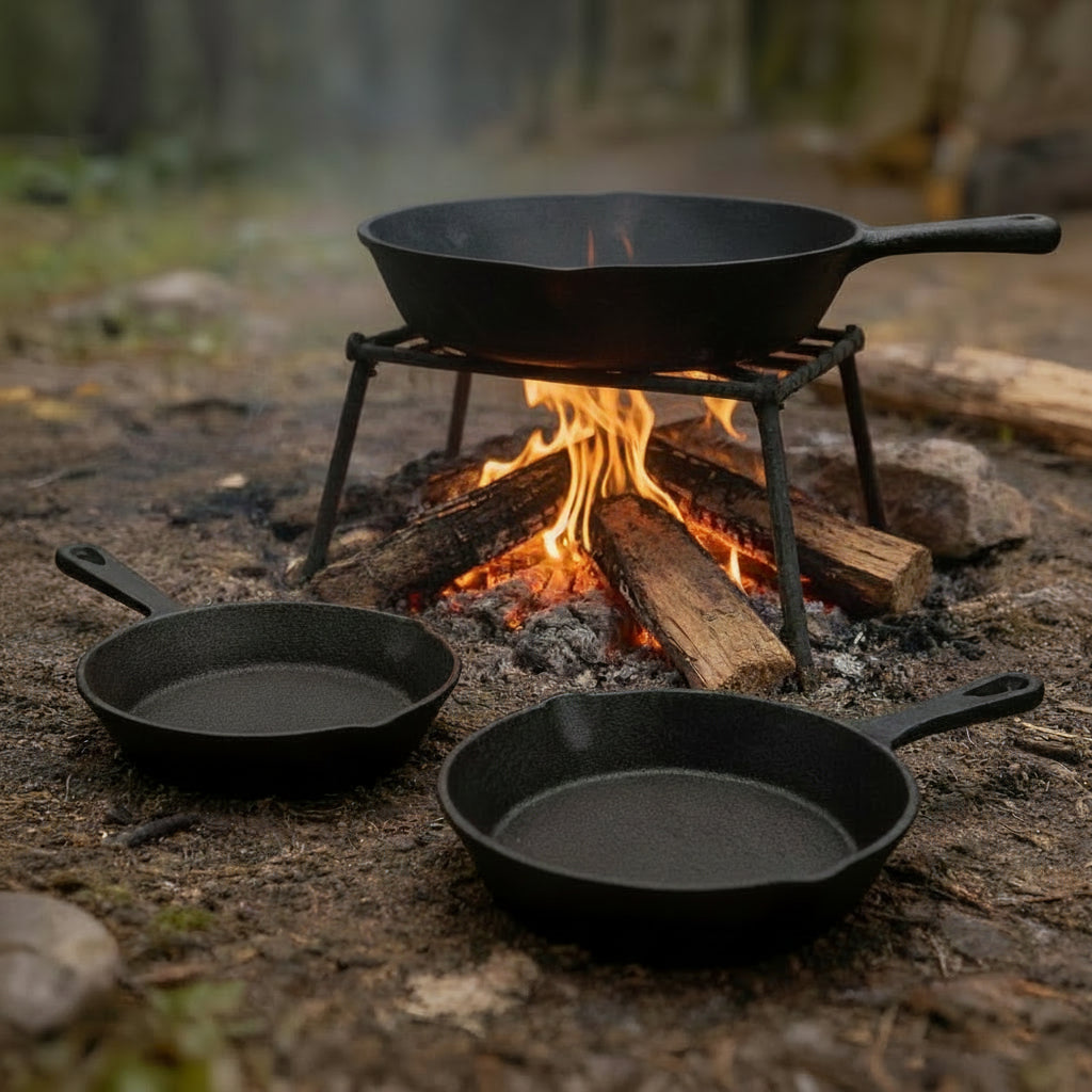 FIREFLIP – Non Coated Frying Pan Set for Even Heat Cooking
