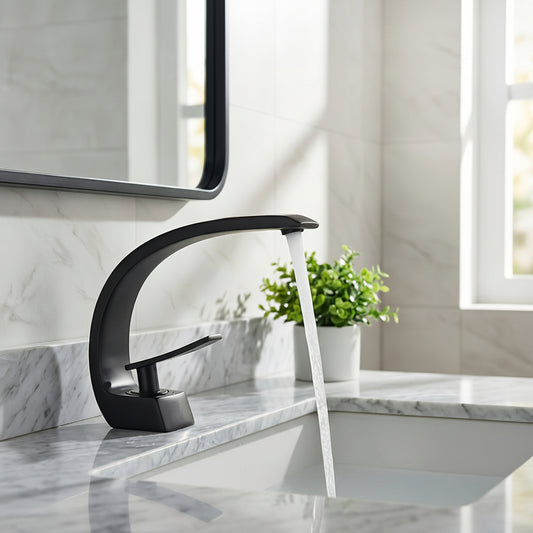 NORDIFLOW - Black Brass Basin Faucet