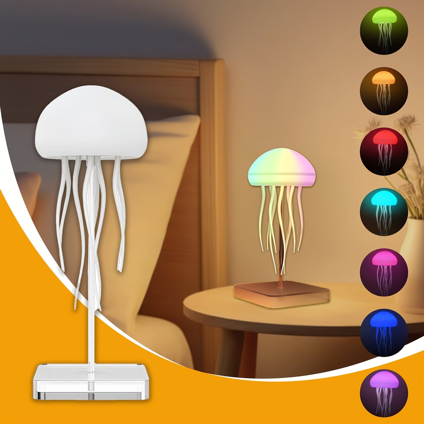 OCEALUME – Dancing Jellyfish Bedside Lamp with Remote Control