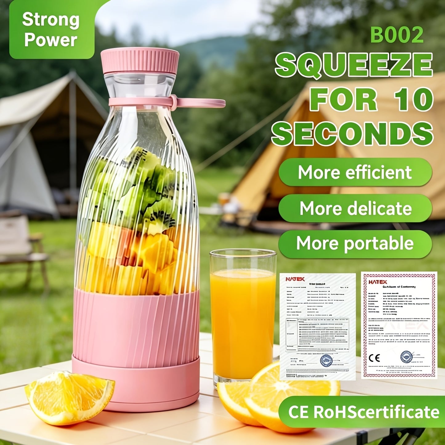 BLENDNOVA – Portable Rechargeable Juicer Blender for Travel Drinks