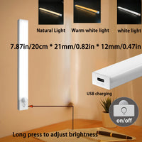 MOTIONLUX - Smart motion sensor LED night light with USB rechargeable battery and adjustable brightness
