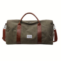 DUFFELLIVA – Washed Vintage Weekender Bag with Multi-Purpose Storage