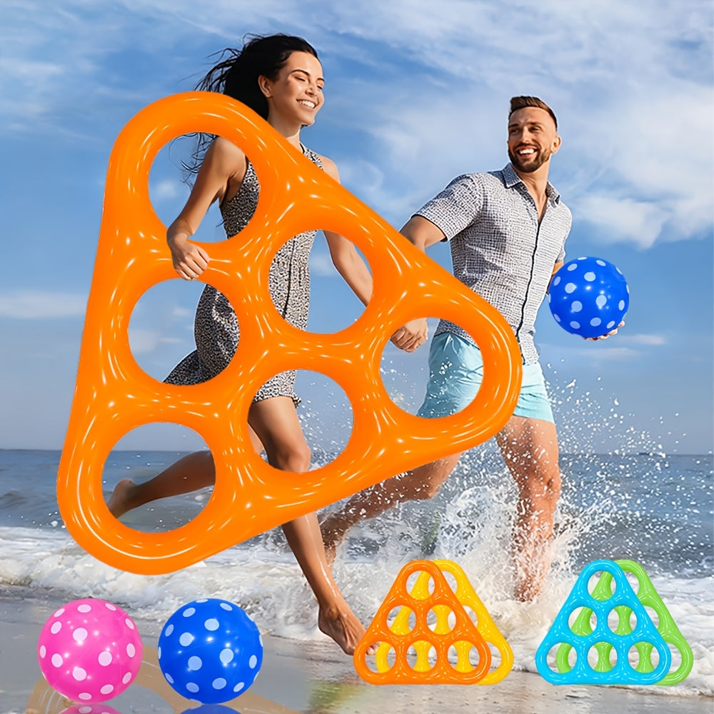 POOLPLAY – Inflatable Triangle Throw Game for Interactive Water Fun