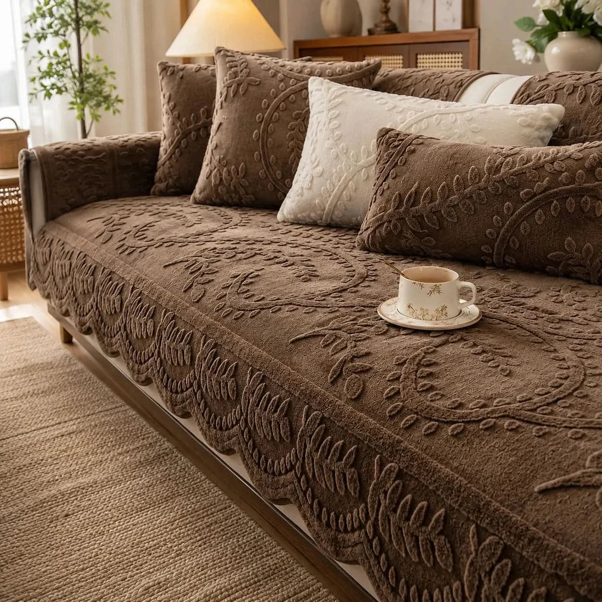 FLORAVUE – Botanical Sofa Cover for Cozy Everyday Living