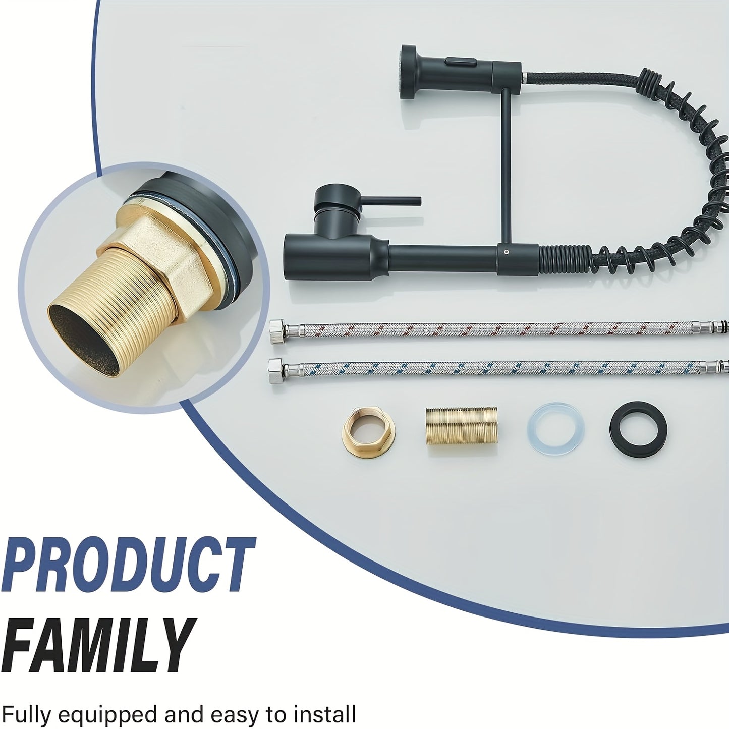 NOIRFLEX – Pull Down Kitchen Mixer for Contemporary Sink Spaces
