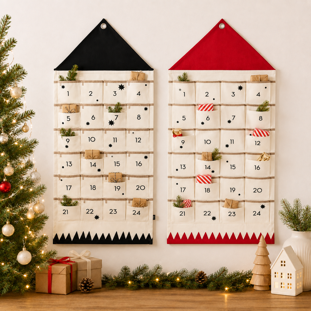 HOLLYHIDE – Ημερολόγιο Advent με 24 θήκες-έκπληξη για γιορτινή χαρά