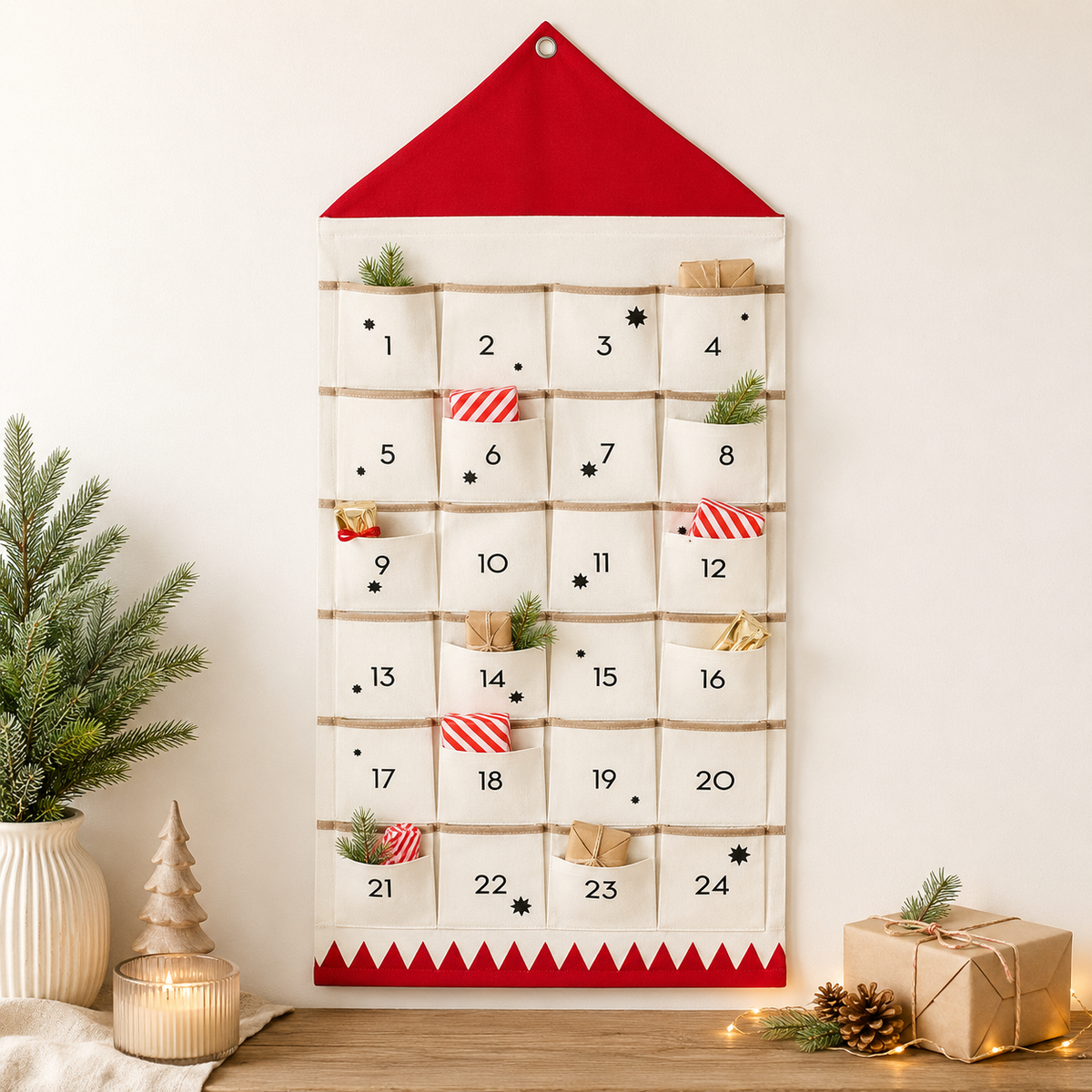 HOLLYHIDE – Ημερολόγιο Advent με 24 θήκες-έκπληξη για γιορτινή χαρά