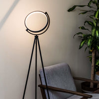 GLOWCIRVIA – Candeeiro de pé moderno em anel para um brilho cativante ao anoitecer