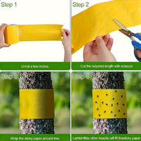 Bugstrip - Outdoor Sticky Insect Barrier Tape for Plants Protection, Weather-Resistant, Easy Application 6